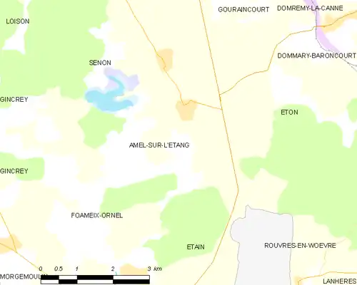 Detailkaart van de gemeente