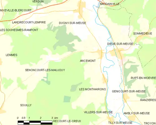 Detailkaart van de gemeente