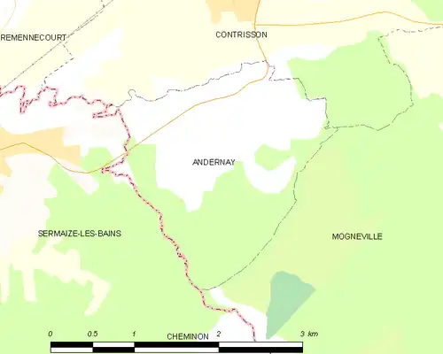 Detailkaart van de gemeente