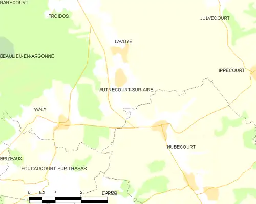 Detailkaart van de gemeente