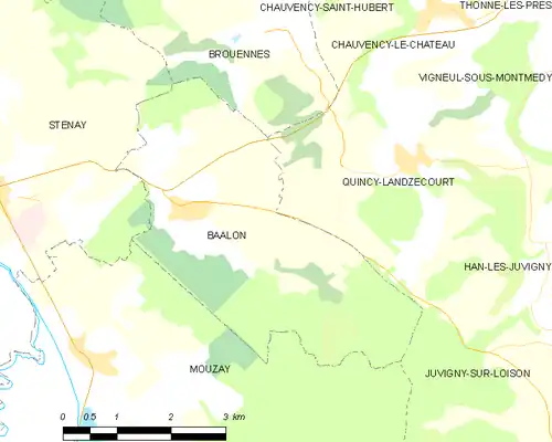 Detailkaart van de gemeente