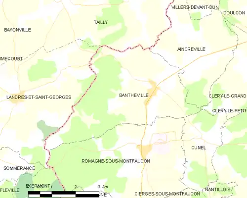 Detailkaart van de gemeente