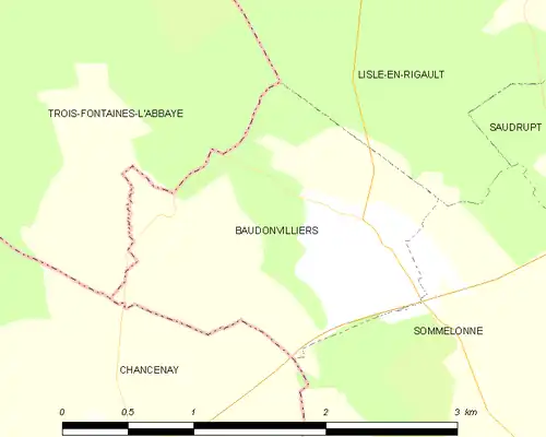 Detailkaart van de gemeente