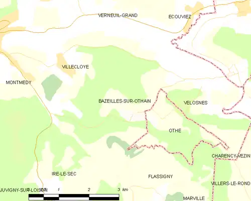 Detailkaart van de gemeente