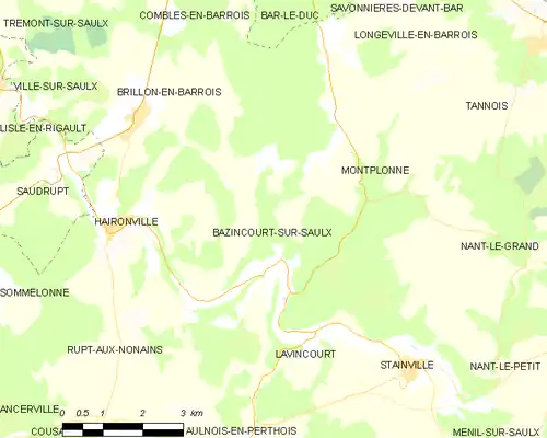 Detailkaart van de gemeente