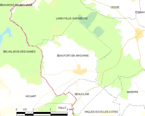 Detailkaart van de gemeente