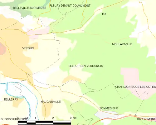 Detailkaart van de gemeente