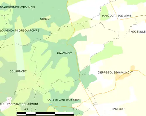 Detailkaart van de gemeente