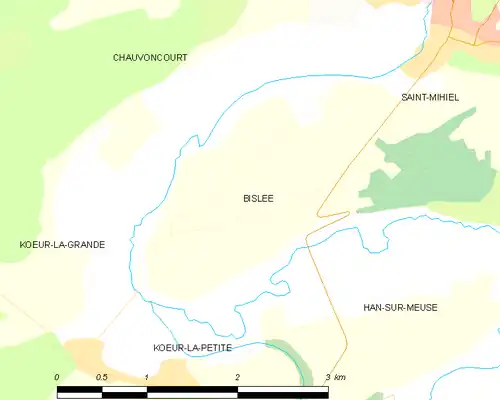 Detailkaart van de gemeente