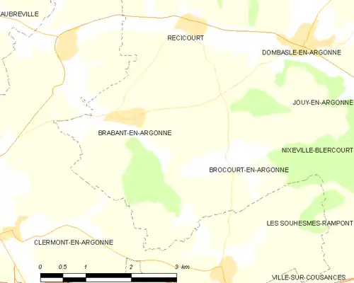 Detailkaart van de gemeente