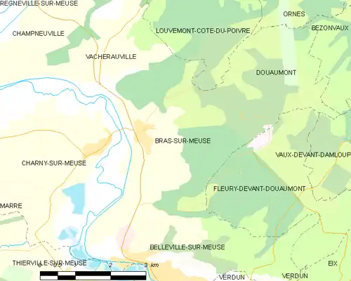 Detailkaart van de gemeente