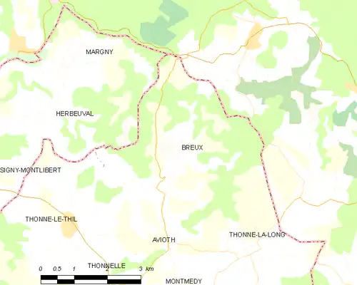 Detailkaart van de gemeente