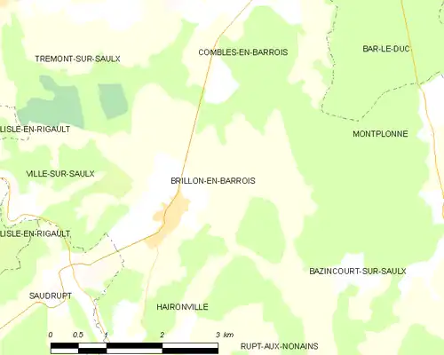 Detailkaart van de gemeente