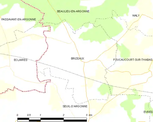 Detailkaart van de gemeente