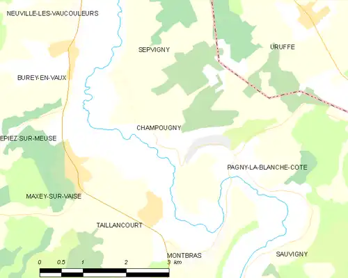 Detailkaart van de gemeente