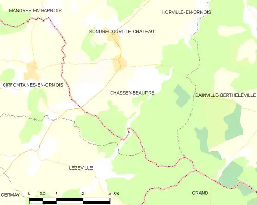 Detailkaart van de gemeente