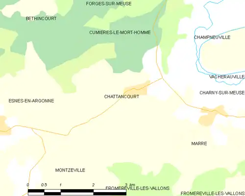 Detailkaart van de gemeente