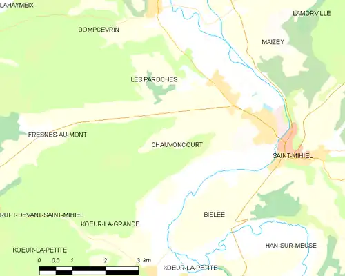 Detailkaart van de gemeente