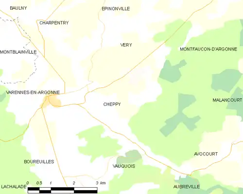 Detailkaart van de gemeente