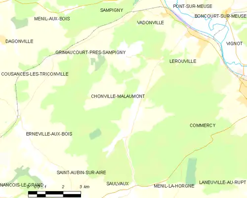 Detailkaart van de gemeente