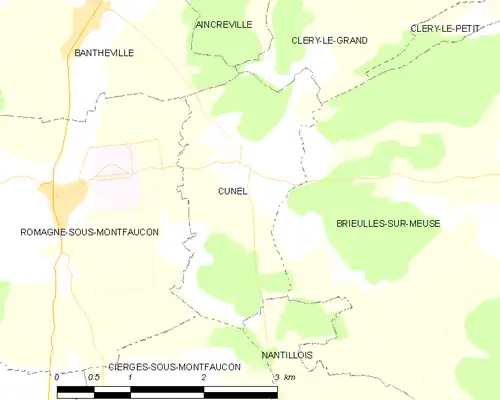 Detailkaart van de gemeente