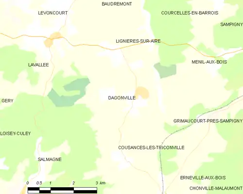 Detailkaart van de gemeente