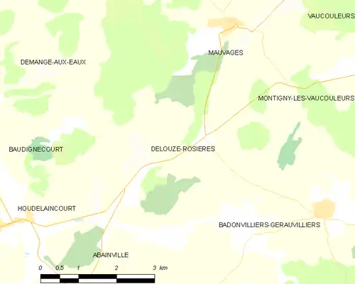 Detailkaart van de gemeente