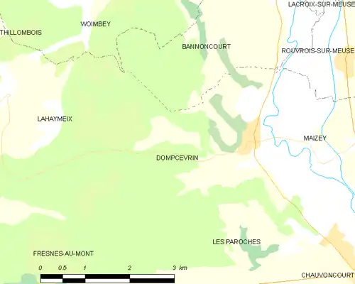 Detailkaart van de gemeente