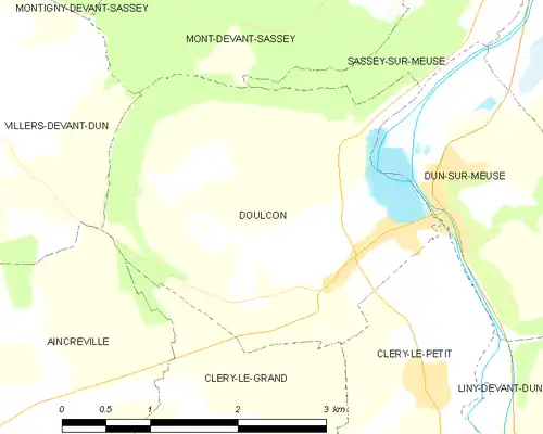 Detailkaart van de gemeente