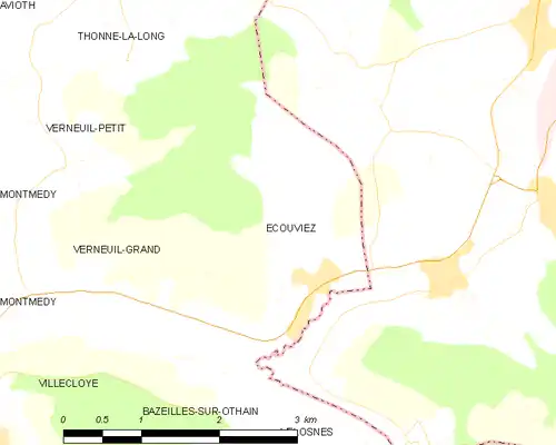 Detailkaart van de gemeente