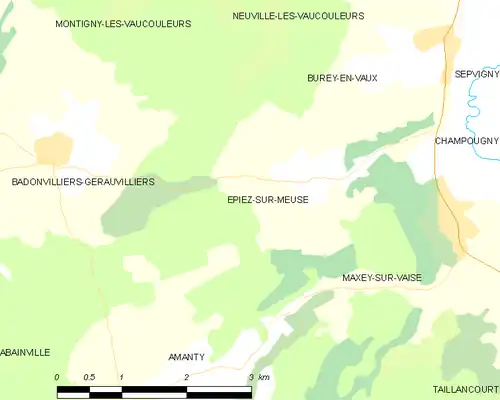 Detailkaart van de gemeente