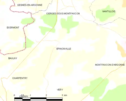 Detailkaart van de gemeente