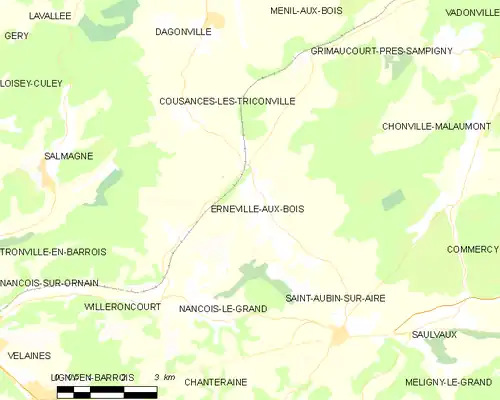 Detailkaart van de gemeente