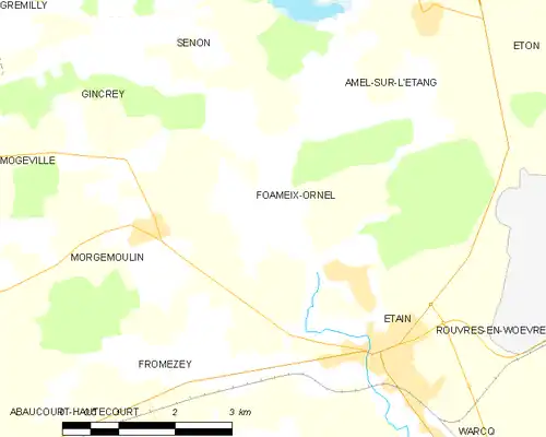 Detailkaart van de gemeente