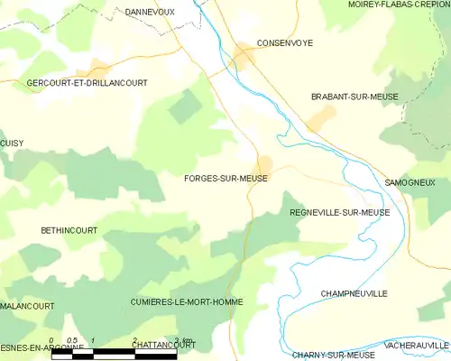 Detailkaart van de gemeente