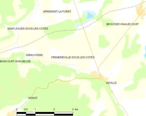 Detailkaart van de gemeente