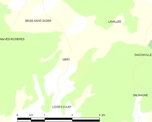 Detailkaart van de gemeente