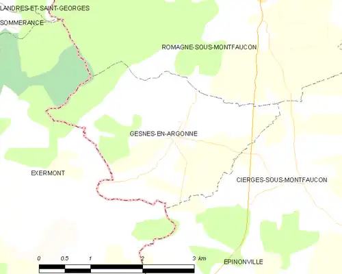 Detailkaart van de gemeente