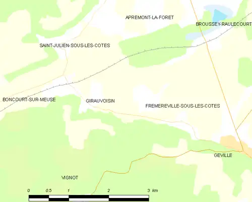 Detailkaart van de gemeente