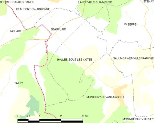 Detailkaart van de gemeente