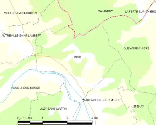 Detailkaart van de gemeente