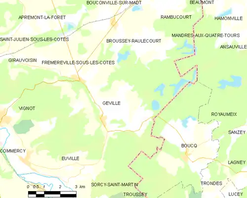 Detailkaart van de gemeente