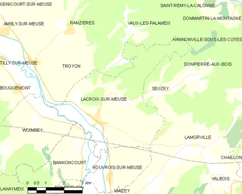 Detailkaart van de gemeente