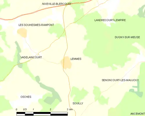 Detailkaart van de gemeente