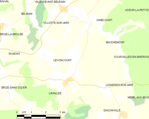 Detailkaart van de gemeente