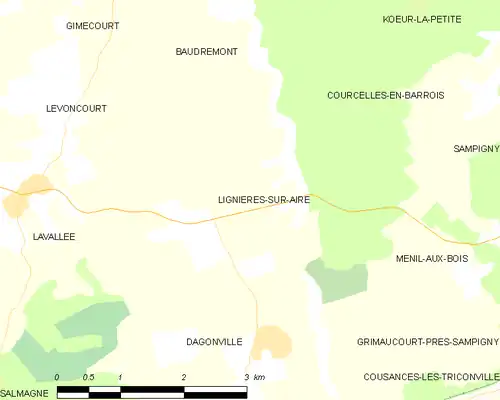 Detailkaart van de gemeente