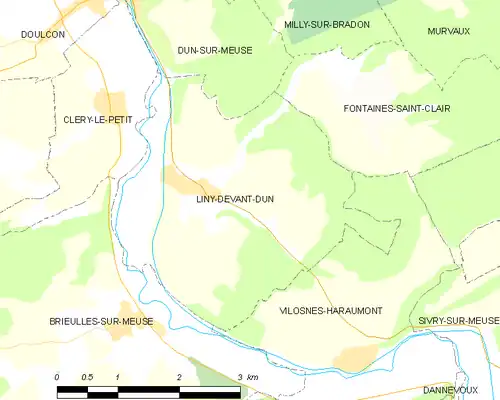 Detailkaart van de gemeente