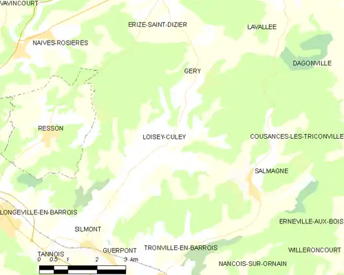 Detailkaart van de gemeente