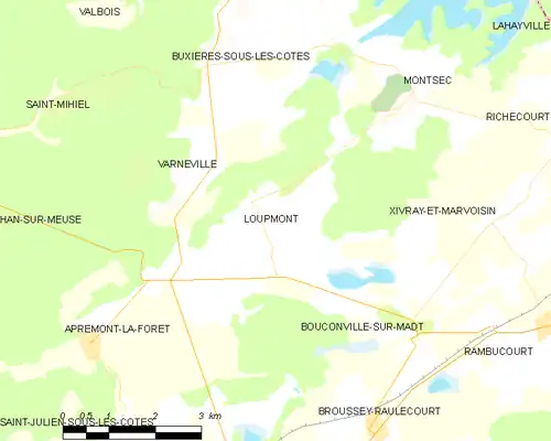 Detailkaart van de gemeente