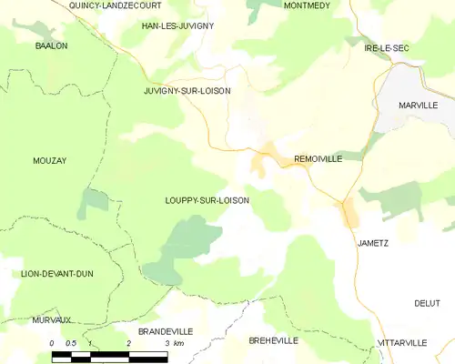 Detailkaart van de gemeente